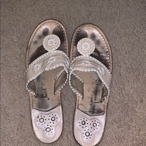 white and bone color jack rogers